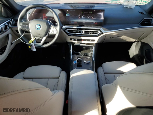 2023 BMW i4 eDrive35 with VIN WBY43AW04PFP72058, listed as a Copart auction lot 75542073 with 449 mi miles. Bid and sale history available at carsss.com. Image 8.