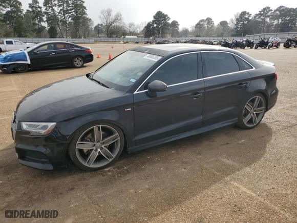 2017 Audi A3 Sedan Premium Plus with VIN WAUJ8GFF0H1018678, listed as a Copart auction lot 48065355 with 0 mi miles and Salvage Title. Bid and sale history available at carsss.com. Image 1.