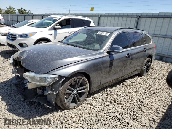 2017 BMW 3 Series 328d xDrive with VIN WBA8J1C35HA018332, listed as a Copart auction lot 56488104 with 98,741 mi miles and Salvage title. Bid and sale history available at DreamBid. Image 1.