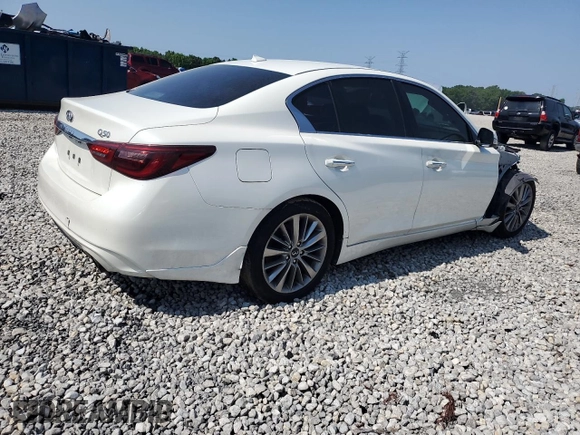 2018 Infiniti Q50 Luxe with VIN JN1EV7AP1JM351170, listed as a Copart auction lot 60412915 with 100,290 mi miles and Salvage title. Bid and sale history available at DreamBid. Image 3.