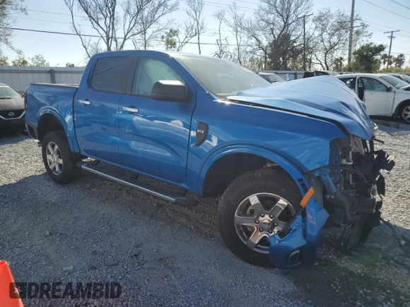 2024 Ford Ranger XLT with VIN 1FTER4GH1RLE01261, listed as a Copart auction lot 44489655 with 6,885 mi miles and Salvage Title. Bid and sale history available at DreamBid. Image 4.