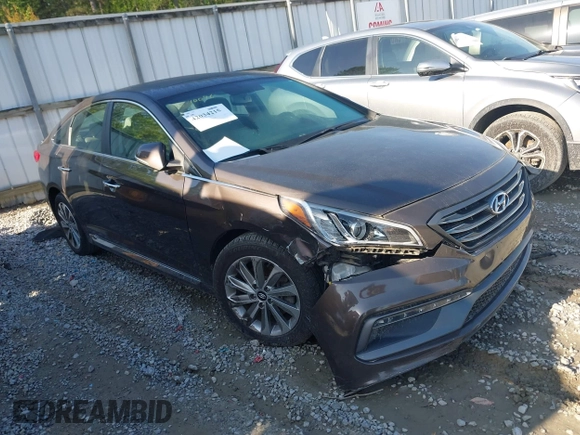 2016 Hyundai Sonata Sport with VIN 5NPE34AF0GH343444, listed as a IAAI auction lot 42034215 with 55,768 mi miles and . Bid and sale history available at DreamBid. Image 1.
