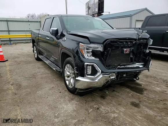 2019 GMC Sierra 1500 SLT with VIN 1GTU9DED9KZ137916, listed as a Copart auction lot 43611525 with 116,417 mi miles and Salvage Title. Bid and sale history available at carsss.com. Image 10.