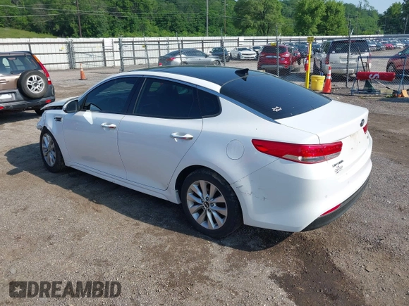 2016 Kia Optima EX with VIN 5XXGU4L38GG091950, listed as a IAAI auction lot 42440645 with 65,356 mi miles and . Bid and sale history available at DreamBid. Image 3.