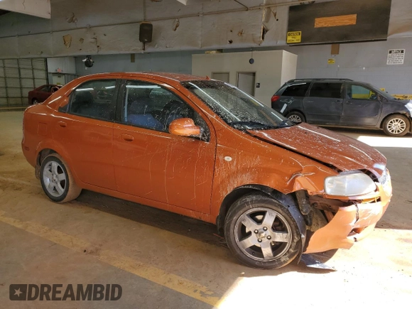 2006 Chevrolet Aveo LT with VIN KL1TG56686B562427, listed as a Copart auction lot 45393615 with 211,170 mi miles and Salvage title. Bid and sale history available at DreamBid. Image 4.