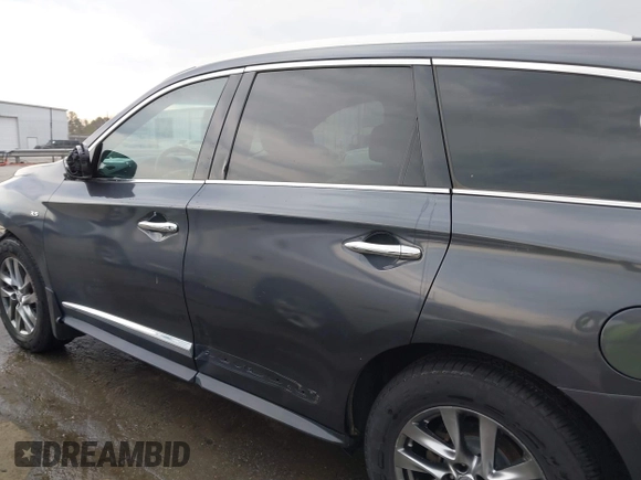 2014 Infiniti QX60 with VIN 5N1AL0MMXEC509166, listed as a IAAI auction lot 41668998 with 122,687 mi miles and . Bid and sale history available at DreamBid. Image 15.