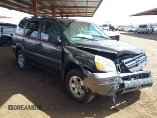 2003 Honda Pilot EX with VIN 2HKYF185X3H528255, listed as a IAAI auction lot 41686159 with 261,283 mi miles and . Bid and sale history available at DreamBid. Image 1.