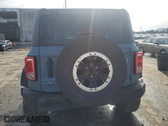 2023 Ford Bronco with VIN 1FMDE5DH1PLB25934, listed as a Copart auction lot 45305145 with 52,775 mi miles and Salvage Title. Bid and sale history available at DreamBid. Image 6.