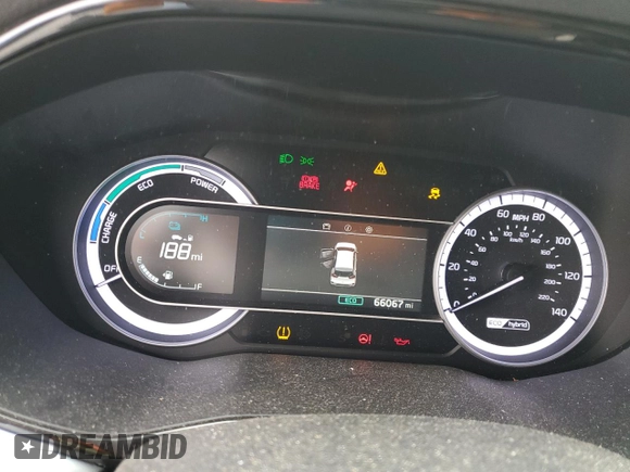 2020 Kia Niro LX with VIN KNDCB3LCXL5400086, listed as a Copart auction lot 49787675 with 66,067 mi miles and Salvage Title. Bid and sale history available at DreamBid. Image 9.