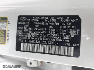 2016 Hyundai Tucson Limited with VIN KM8J33A22GU130857, listed as a IAAI auction lot 41821095 with 78,894 mi miles. Bid and sale history available at carsss.com. Image 9.