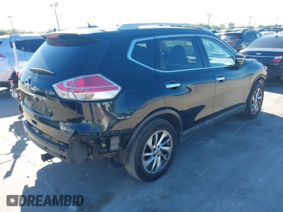 2015 Nissan Rogue SL with VIN 5N1AT2MT6FC755975, listed as a IAAI auction lot 41816748 with 141,648 mi miles. Bid and sale history available at carsss.com. Image 4.