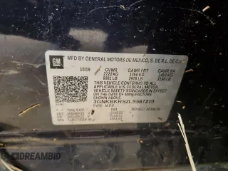 2020 Chevrolet Blazer RS with VIN 3GNKBKRS2LS567270, listed as a Copart auction lot 46667955 with Not provided miles and Salvage title. Bid and sale history available at DreamBid. Image 14.