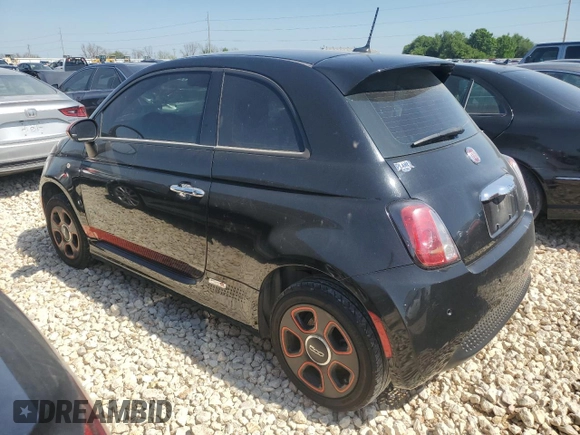 2015 FIAT 500e z VIN 3C3CFFGE5FT585755, wystawiony jako Copart lot #51101515 z przebiegiem 73 342 mil mil oraz Czysty tytuł • Clean title. Historia ofert i sprzedaży dostępna na DreamBid. Obrazek 3.