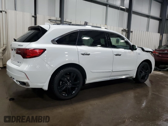 2020 Acura MDX Sport Hybrid w/Advance Pkg with VIN 5J8YD7H7XLL001792, listed as a Copart auction lot 88043645 with 49,726 mi miles and Salvage Title. Bid and sale history available at carsss.com. Image 3.