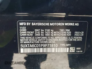 2023 BMW X5 xDrive45e z VIN 5UXTA6C01P9P71810, wystawiony jako IAAI lot #42014507 z przebiegiem 48 174 mil mil oraz . Historia ofert i sprzedaży dostępna na DreamBid. Obrazek 9.