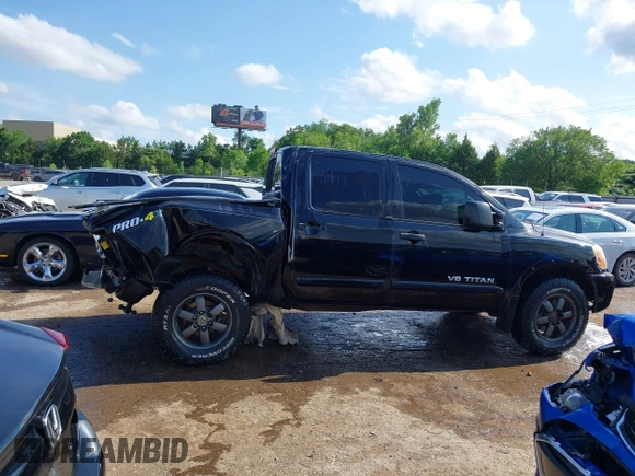2013 Nissan Titan Pro-4X with VIN 1N6BA0EC4DN305032, listed as a IAAI auction lot 42341681 with 118,251 mi miles and . Bid and sale history available at DreamBid. Image 13.