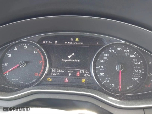 2018 Audi A4 Premium with VIN WAUKMAF46JA083794, listed as a IAAI auction lot 41642033 with 101,283 mi miles. Bid and sale history available at carsss.com. Image 7.