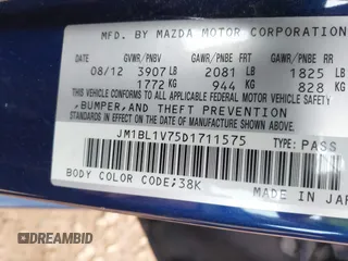 2013 Mazda 3 i Touring with VIN JM1BL1V75D1711575, listed as a IAAI auction lot 41512480 with 131,858 mi miles and . Bid and sale history available at DreamBid. Image 9.