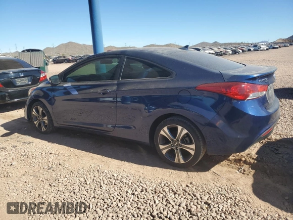2013 Hyundai Elantra Coupe SE with VIN KMHDH6AE2DU016461, listed as a Copart auction lot 80578204 with 128,925 mi miles and Salvage Title. Bid and sale history available at carsss.com. Image 2.