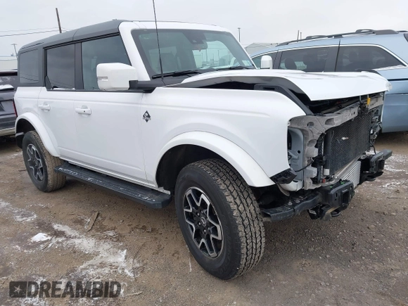 2023 Ford Bronco with VIN 1FMDE5DH4PLB80894, listed as a IAAI auction lot 41240044 with 16,435 mi miles. Bid and sale history available at carsss.com. Image 1.