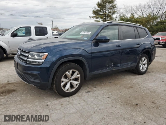 2018 Volkswagen Atlas S z VIN 1V2AR2CA9JC588635, wystawiony jako Copart lot #77385294 z przebiegiem 120 300 mil mil oraz Szkoda całkowita • Salvage title. Historia ofert i sprzedaży dostępna na DreamBid. Obrazek 1.