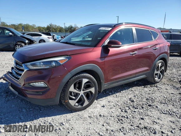 2016 Hyundai Tucson Eco with VIN KM8J33A21GU068089, listed as a Copart auction lot 81078664 with 105,959 mi miles and Salvage Title. Bid and sale history available at carsss.com. Image 1.