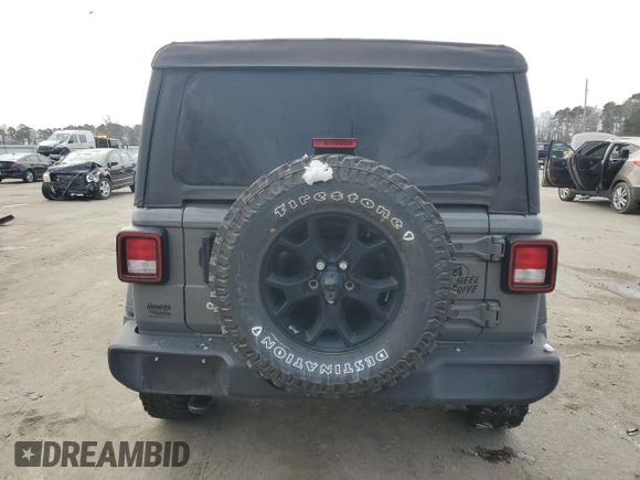 2021 Jeep Wrangler Sport with VIN 1C4GJXAN4MW663492, listed as a Copart auction lot 88965225 with 54,931 mi miles and Salvage title. Bid and sale history available at DreamBid. Image 6.