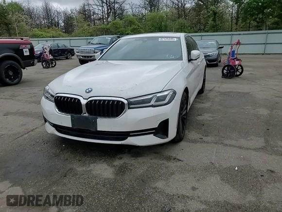 2021 BMW 5 Series 530i xDrive with VIN WBA13BJ07MCF93964, listed as a Copart auction lot 57125345 with 59,216 mi miles and Salvage title. Bid and sale history available at DreamBid. Image 13.