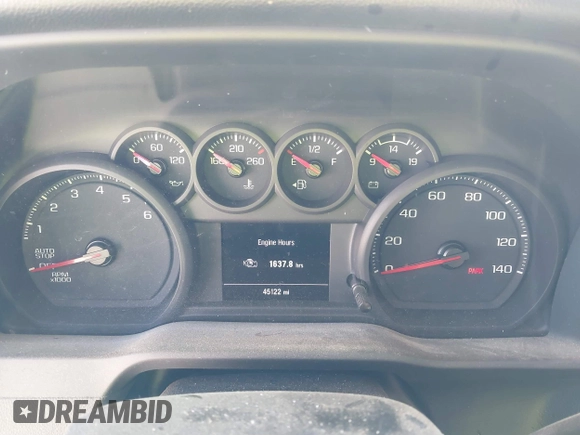2022 Chevrolet Silverado 1500 Custom with VIN 1GCPDBEK8NZ542961, listed as a IAAI auction lot 40464540 with 45,122 mi miles. Bid and sale history available at carsss.com. Image 7.