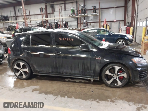 2017 Volkswagen Golf GTI S with VIN 3VW447AU1HM062755, listed as a IAAI auction lot 41307359 with 117,464 mi miles. Bid and sale history available at carsss.com. Image 13.