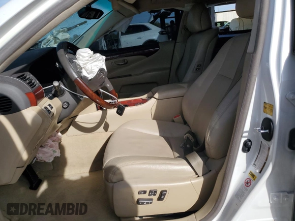 2009 Lexus LS 460 with VIN JTHBL46F995086717, listed as a Copart auction lot 50506665 with 98,362 mi miles and Salvage title. Bid and sale history available at DreamBid. Image 7.