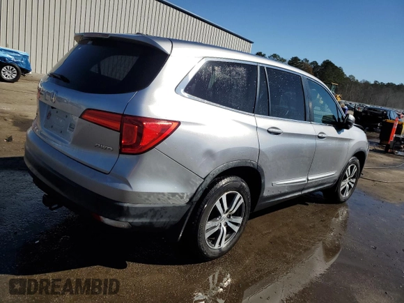 2017 Honda Pilot EX-L with VIN 5FNYF6H56HB030217, listed as a Copart auction lot 43574145 with 91,996 mi miles and Salvage Title. Bid and sale history available at DreamBid. Image 3.