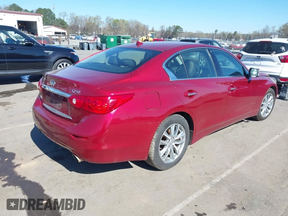 2015 Infiniti Q50 z VIN JN1BV7AR6FM420284, wystawiony jako IAAI lot #41795605 z przebiegiem 160 353 mil mil oraz . Historia ofert i sprzedaży dostępna na DreamBid. Obrazek 4.