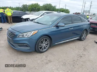 2015 Hyundai Sonata Sport with VIN 5NPE34AB5FH163825, listed as a IAAI auction lot 42013743 with Not Provided miles and . Bid and sale history available at carsss.com. Image 18.