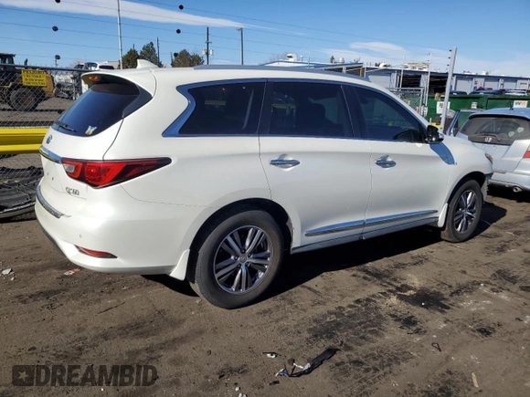 2017 Infiniti QX60 with VIN 5N1DL0MN7HC506235, listed as a Copart auction lot 46171385 with 116,527 mi miles and Salvage Title. Bid and sale history available at carsss.com. Image 3.