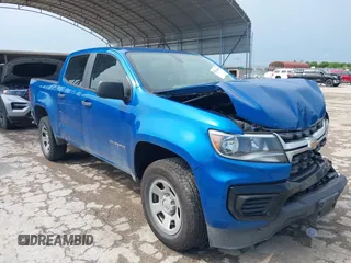 2021 Chevrolet Colorado 2WD Work Truck with VIN 1GCGSBEA8M1122675, listed as a IAAI auction lot 42329602 with 80,633 mi miles and . Bid and sale history available at DreamBid. Image 1.