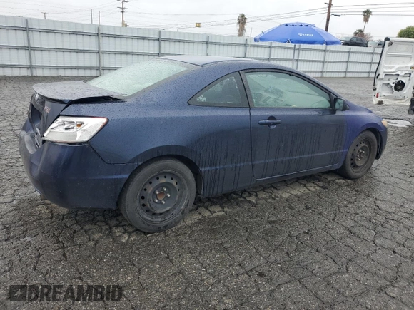 2007 Honda Civic Cpe LX with VIN 2HGFG12697H542198, listed as a Copart auction lot 49323055 with 203,036 mi miles and Salvage Title. Bid and sale history available at carsss.com. Image 3.