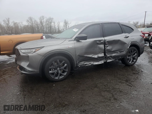 2023 Acura MDX w/A-Spec Package with VIN 5J8YE1H02PL026981, listed as a Copart auction lot 43169925 with 21,058 mi miles and Salvage Title. Bid and sale history available at carsss.com. Image 1.