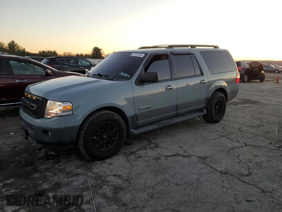 2007 Ford Expedition Max XLT with VIN 1FMFK16587LA37671, listed as a Copart auction lot 87729795 with 143,723 mi miles and Salvage title. Bid and sale history available at DreamBid. Image 1.
