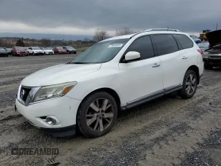 2013 Nissan Pathfinder Platinum z VIN 5N1AR2MM3DC675456, wystawiony jako Copart lot #79548284 z przebiegiem 199 935 mil mil oraz Szkoda całkowita • Salvage title. Historia ofert i sprzedaży dostępna na DreamBid. Obrazek 1.