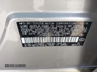 2019 Lexus IS 300 с VIN JTHBA1D29K5087411, выставлен на аукционе IAAI как лот 42508222 с пробегом 8 011 миль миль и . История ставок и продаж доступна на DreamBid. Изображение 9.