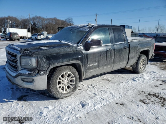 2019 GMC Sierra 1500 Limited SLE with VIN 2GTV2MEC7K1115048, listed as a Copart auction lot 87931345 with 0 mi miles and Salvage Title. Bid and sale history available at carsss.com. Image 1.