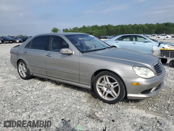 2005 Mercedes-Benz S 55 AMG with VIN WDBNG74J15A455422, listed as a Copart auction lot 54791415 with 144,796 mi miles and Clean Title. Bid and sale history available at DreamBid. Image 4.
