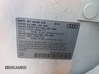 2024 Audi Q5 S line Premium with VIN WA1G2AFY0R2101708, listed as a Copart auction lot 44791195 with 7,088 mi miles and Salvage title. Bid and sale history available at DreamBid. Image 12.