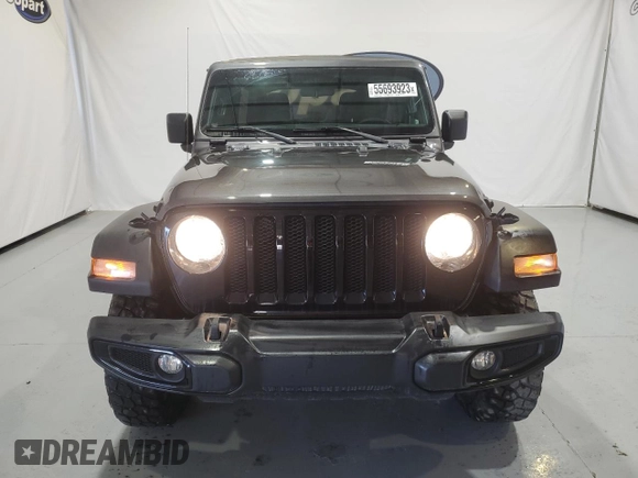 2021 Jeep Wrangler Unlimited Willys Sport with VIN 1C4HJXDN1MW679696, listed as a Copart auction lot 55693923 with 164,749 mi miles and Salvage title. Bid and sale history available at DreamBid. Image 5.