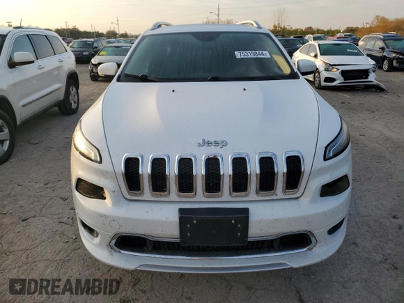 2018 Jeep Cherokee Overland with VIN 1C4PJMJX0JD593786, listed as a Copart auction lot 75319844 with 69,761 mi miles and Salvage Title. Bid and sale history available at carsss.com. Image 5.