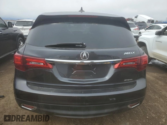 2014 Acura MDX with VIN 5FRYD4H27EB047134, listed as a Copart auction lot 51597265 with 170,895 mi miles and Salvage Title. Bid and sale history available at carsss.com. Image 6.