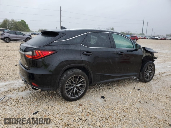 2022 Lexus RX with VIN 2T2YZMDA6NC343309, listed as a Copart auction lot 50161385 with 37,728 mi miles and Salvage Title. Bid and sale history available at carsss.com. Image 3.