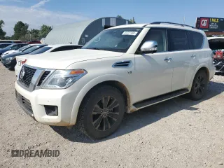 2019 Nissan Armada SV with VIN JN8AY2NC8K9581827, listed as a Copart auction lot 63227494 with 100,554 mi miles and Salvage Title. Bid and sale history available at carsss.com. Image 1.