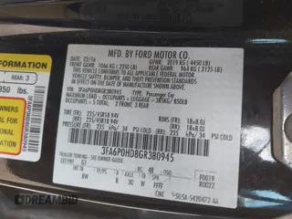 2016 Ford Fusion SE with VIN 3FA6P0HD8GR380945, listed as a IAAI auction lot 42626820 with 112,497 mi miles and . Bid and sale history available at DreamBid. Image 9.
